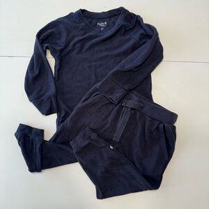 Kyte Baby bamboo jersey jogger set in midnight 2T